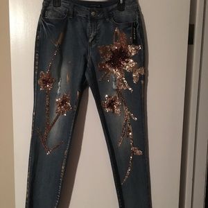 Sequin Jeans size 6